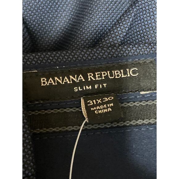 NEW Banana Republic 100% Wool Mens Gray Straight Leg Trousers Dress Pants Sz 31 - Picture 3 of 4